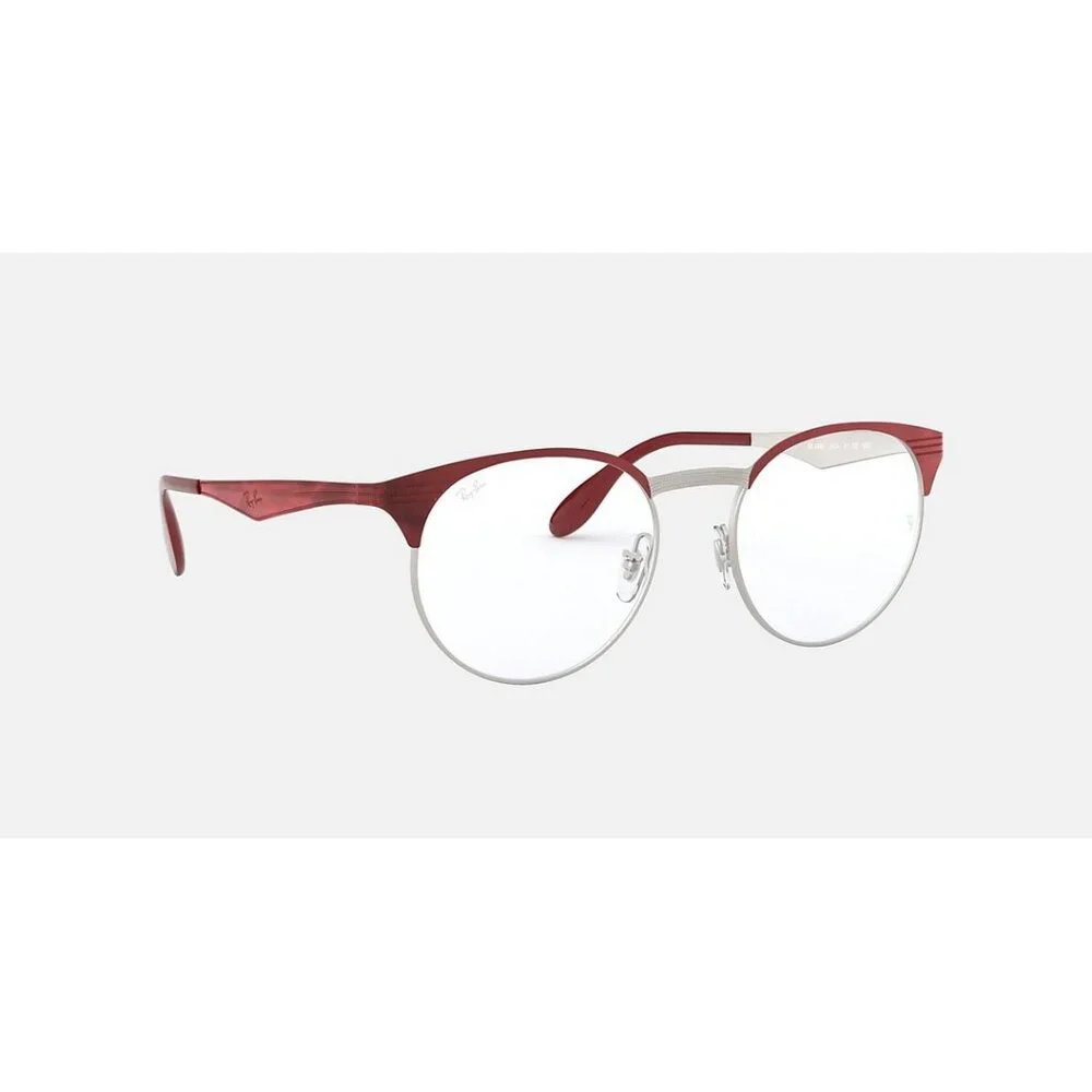 RAYBAN Unisex Eyeglasses RX6406-3024 Red/Silver 51-18-145